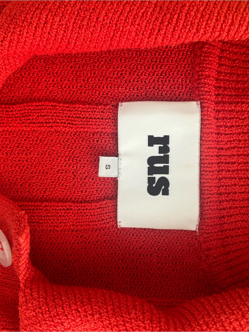 Red Cropped Rib Knit Sweater - Picture 7 of 10